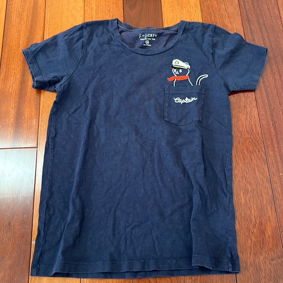 J. Crew Tops - Navy Jcrew T-shirt with Cat
